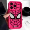 Marvel Spider Man Black Case For iPhone 15 14 13 12 11 Pro Max XR XS 78Plus MINI Y2K Soft Back Cover