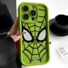 Marvel Spider Man Black Case For iPhone 15 14 13 12 11 Pro Max XR XS 78Plus MINI Y2K Soft Back Cover